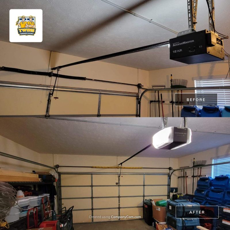 Before and After Garage Door Opener and Springs