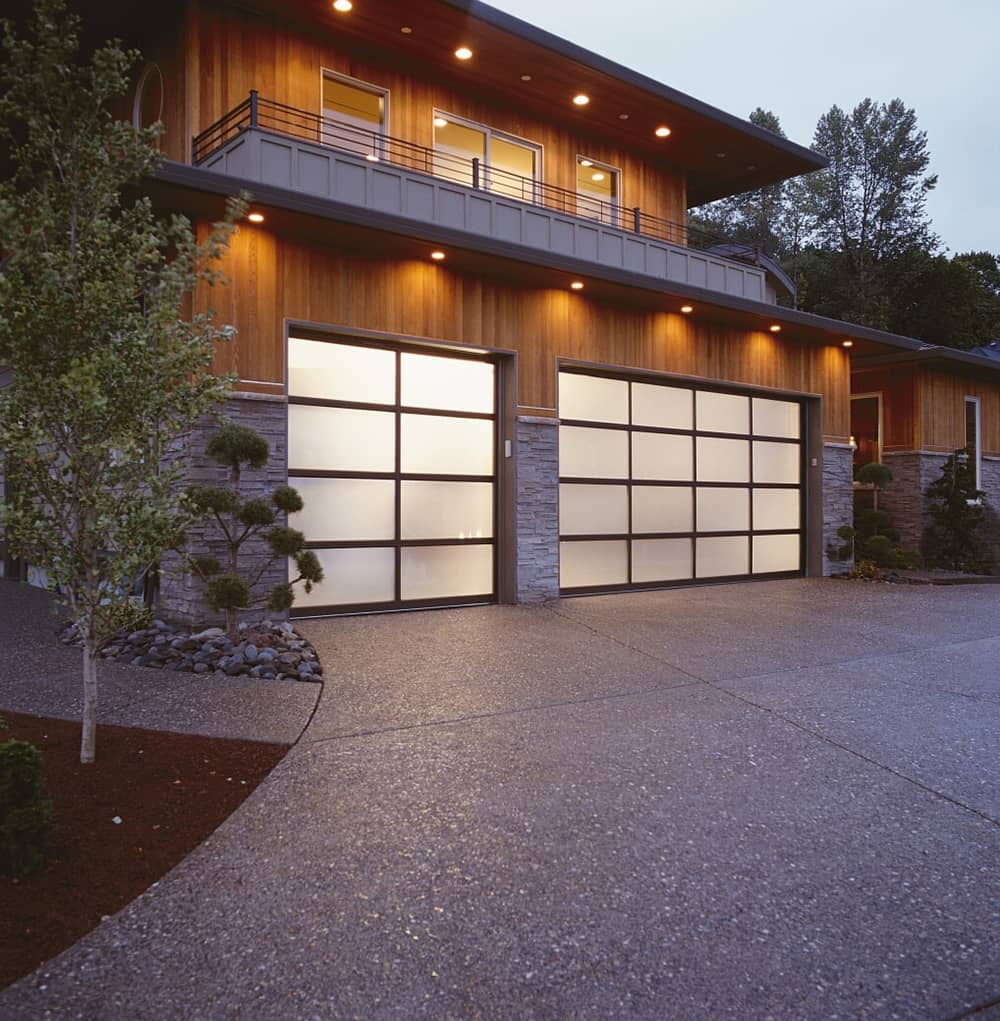 glass garage doors