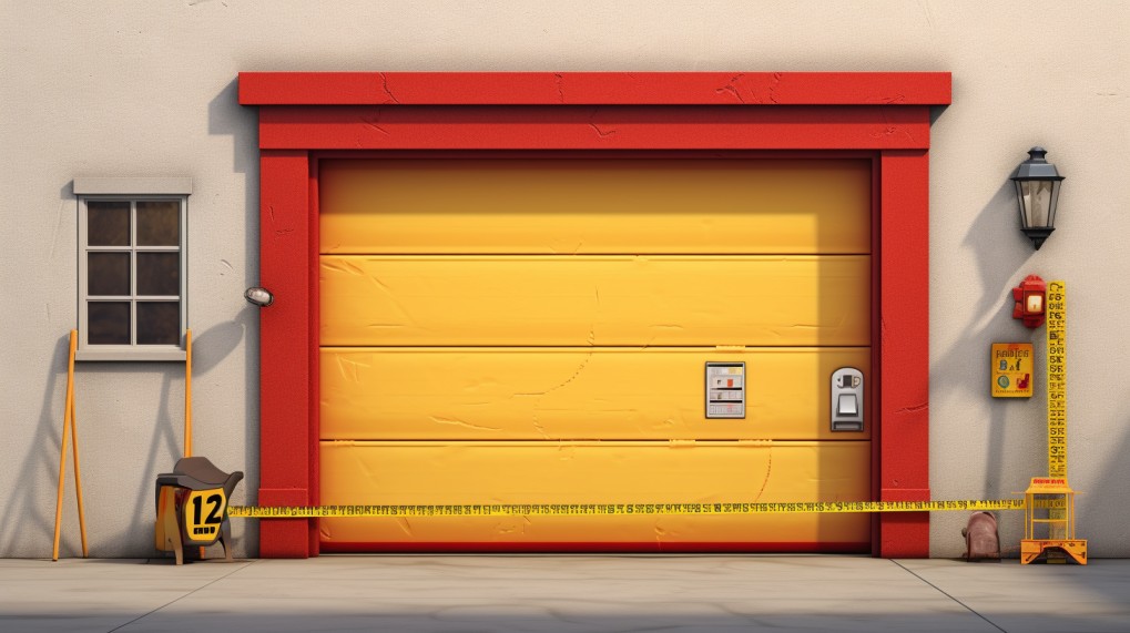 How To Measure For A New Garage Door 1 yellow garage door with a measuring tape across