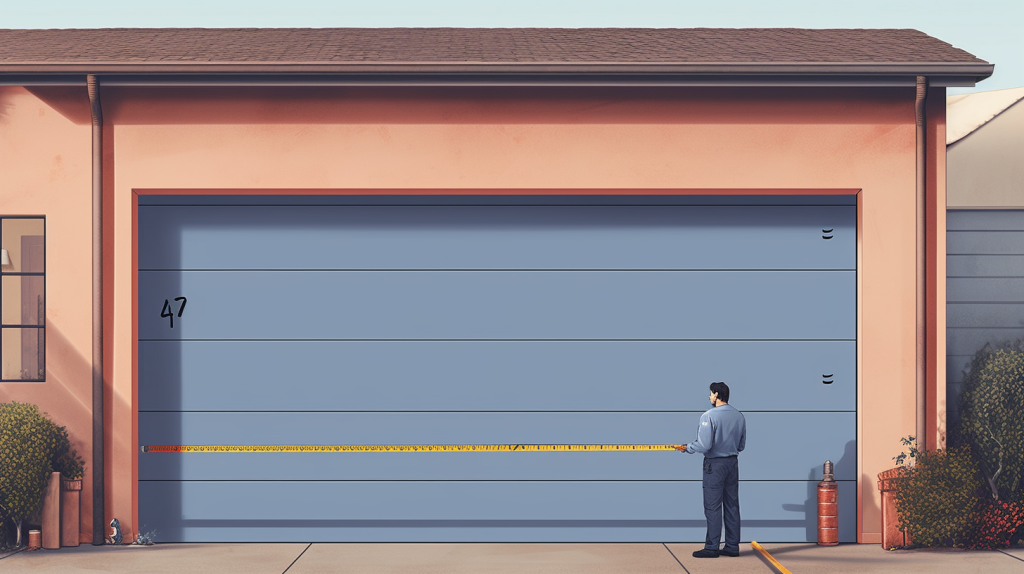 How To Measure For A New Garage Door 6 blue garage door with a measuring tape across