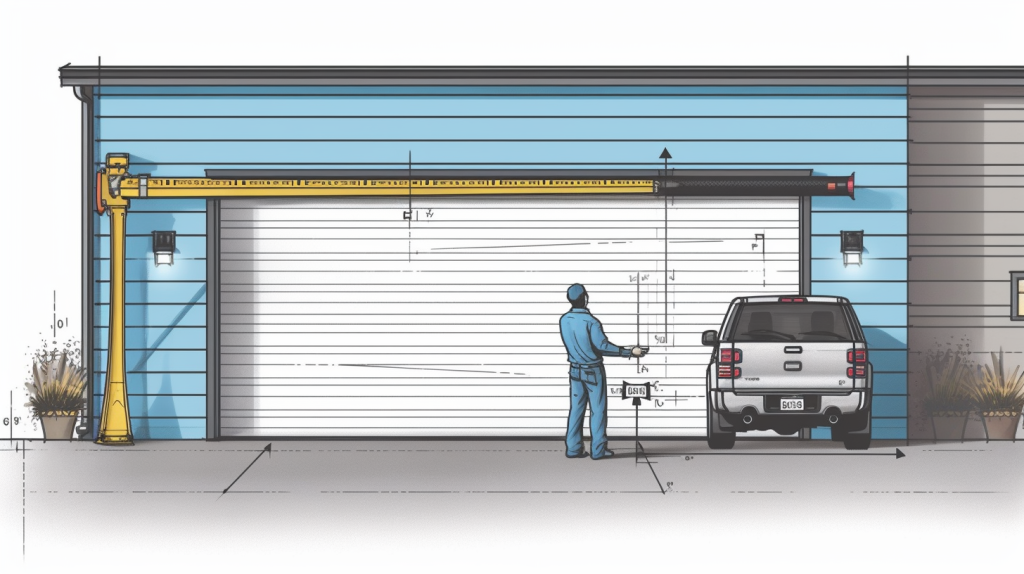 How To Measure For A New Garage Door 3 animated guy measuring a garage door standing near a car