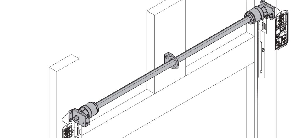 TorqueMaster Garage Door Springs 1 illustration of torquemaster spring system on a garage door